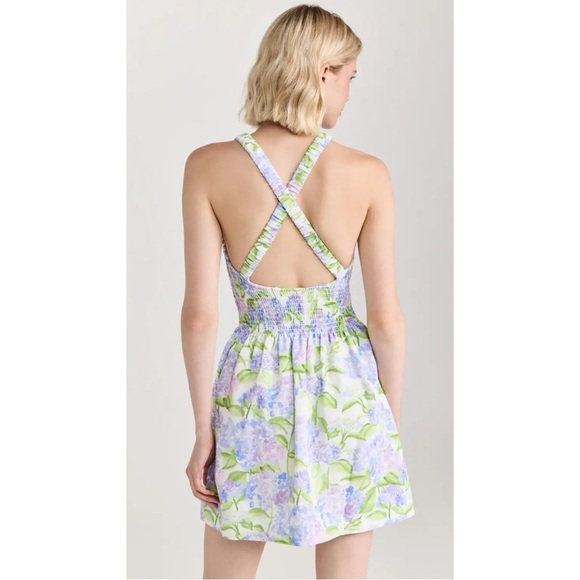 NWOT Hill House Floral Mini Dress - White, Purple, Green - Picture 4 of 12